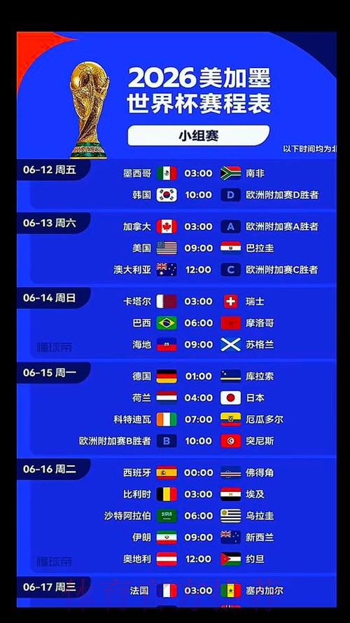 2026美加墨世界杯比赛时间靠谱吗